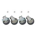 Commercial 5/8 in Threaded Stem Caster Set with 5 in Wheels 35801